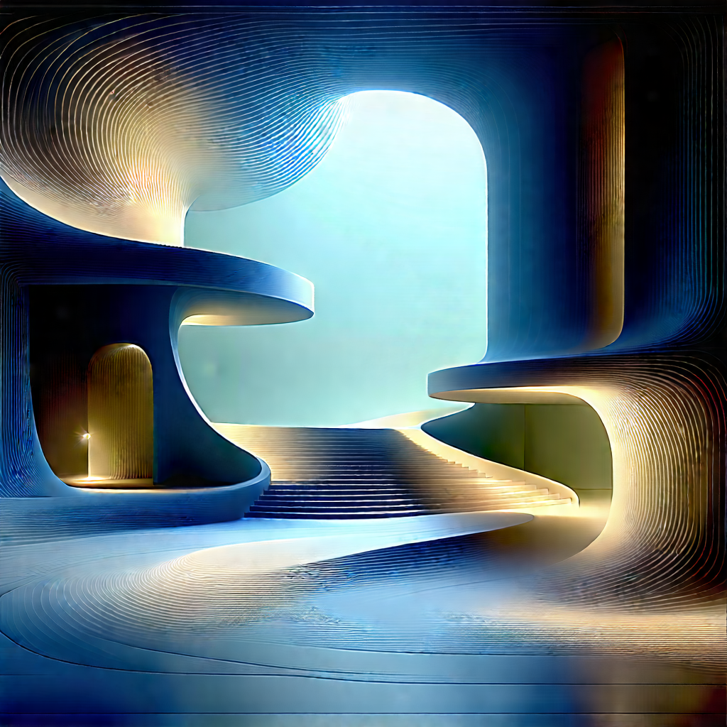 Futuristic innovation hub