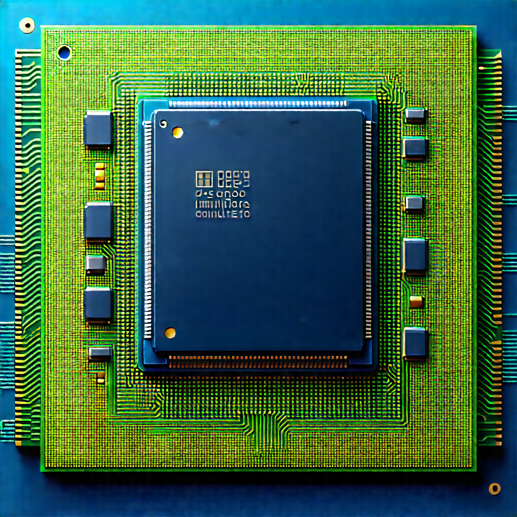 Close-up of microprocessor