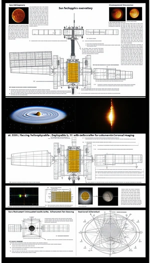 The Image Is A Poster That Features A Diagram Of A Spacecraft