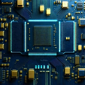 Close-up of microprocessor