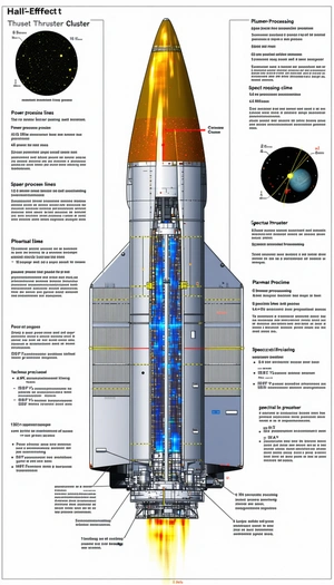 The Image Is A Diagram Of A Rocket, Showing Its Various Components And Their Functions