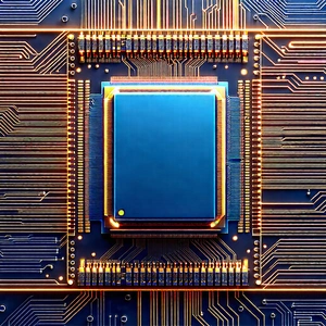 Close-up of microprocessor