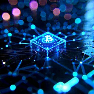 Blockchain Network Visualization With Blue White
