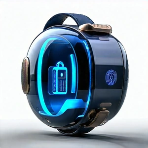 Innovative Wearable (device:1.37) (design:1.2) With Blue Black