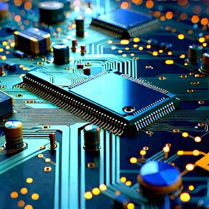 Close-up of electronic circuit