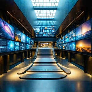 Tech Architectural Photography: Entertainment Technology In Research Center With Large, Modern