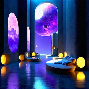 Futuristic Innovation Hub With Image, There