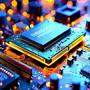 Close-up Of Memory Module With Close-up Computer