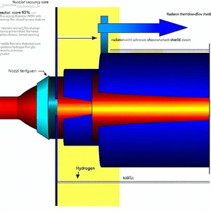 A Diagram Is Shown Of A Nuclear Reactor, With A Blue And Yellow Color Scheme