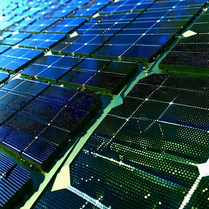 Solar panel with (digital:1.25) particles