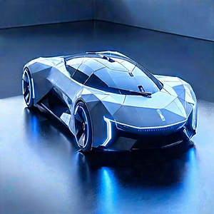 Innovative Electric Vehicle (design:1.13) With Futuristic Sleek