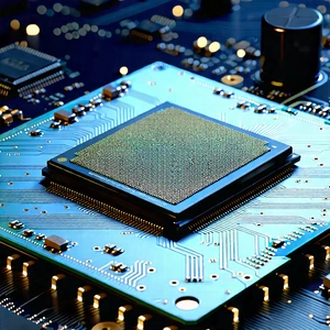 Close-up of microprocessor