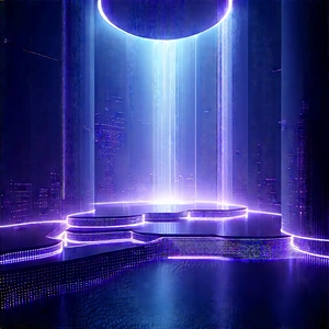 Futuristic Innovation Hub With Futuristic Cityscape