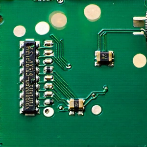 Close-up of electronic circuit