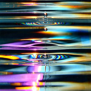 Abstract Professional Photography: Abstract Interpretation Of Light Refraction With Close-up Drop