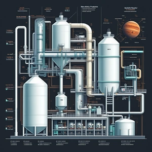 A Large Industrial Plant Is Shown In A Detailed Drawing