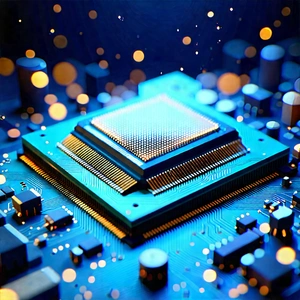 Close-up of microprocessor