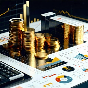 Tech 3D Render: Financial technology in design studio