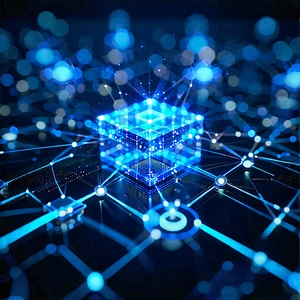 Blockchain Network Visualization With Image, There