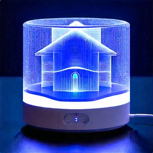 Smart home device with glowing screen