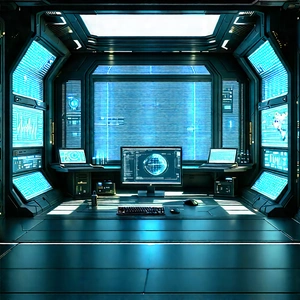 Futuristic Research Laboratory With Image, There