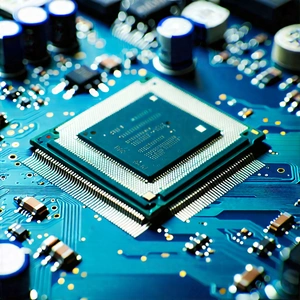 Close-up of microprocessor