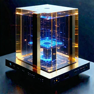 Quantum computer with laser scanning
