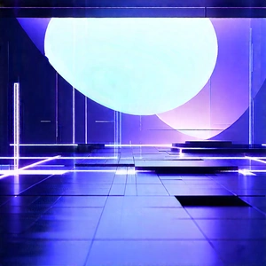 Futuristic digital workspace