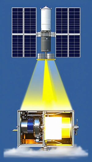 A Space Station With A Solar Panel On Top Of It
