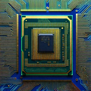 Close-up of microprocessor