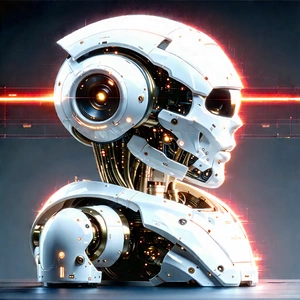 Robot with laser scanning