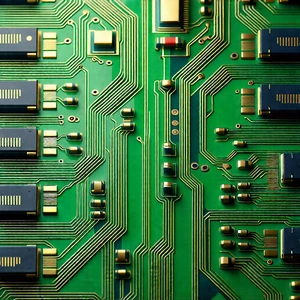 Close-up of electronic circuit