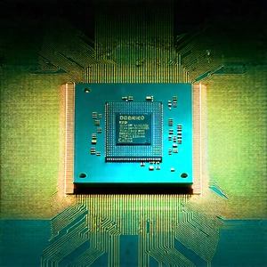 Close-up of microprocessor