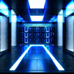 Futuristic Server Room With Image, There