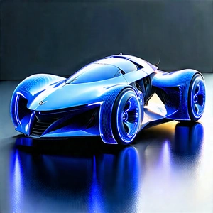 Innovative Electric Vehicle Design With Futuristic Blue