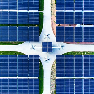 Tech Drone Photography: Innovative renewable energy (design:1.26)