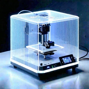 3d Printer With Holographic Projection With Clear Plastic