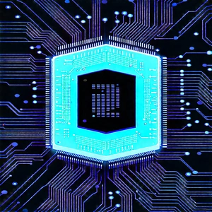Close-up of microprocessor