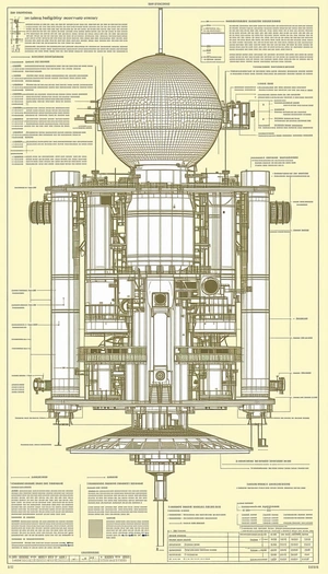 detailed drawing large, round structure