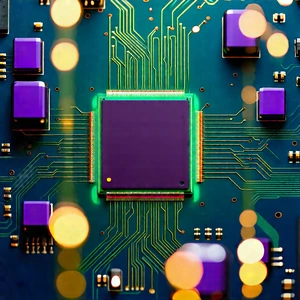Close-up of microprocessor
