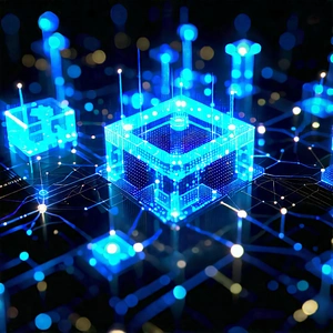 Blockchain Network Visualization With Image, There