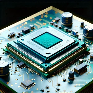 Close-up of microprocessor