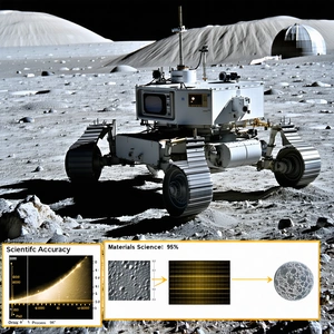 A White Robotic Vehicle, Possibly A Rover, Parked On A Rocky Surface