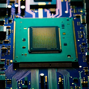 Close-up of microprocessor
