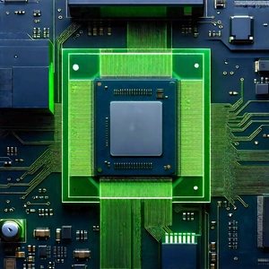 Close-up of microprocessor