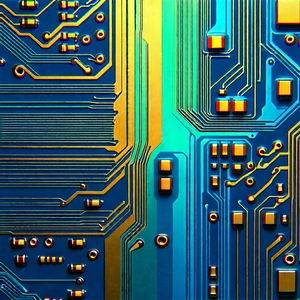 Close-up of electronic circuit