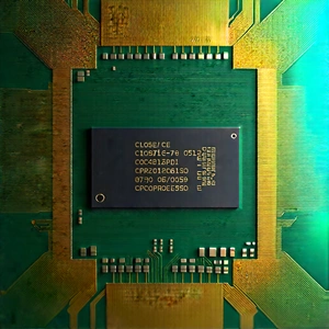 Close-up of microprocessor
