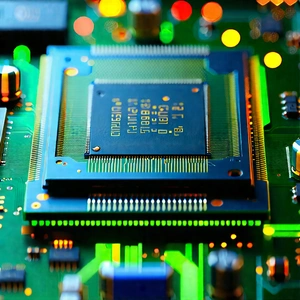 Close-up of microprocessor