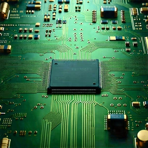 Close-up of electronic circuit