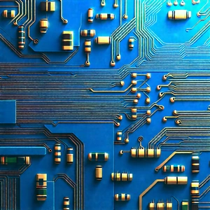 Close-up of electronic circuit